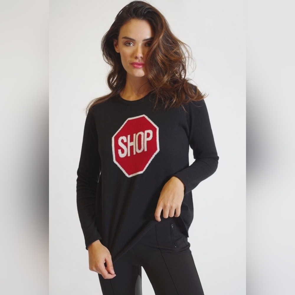 Peace Of Cloth "Shop" Crewneck Sweater Sz S